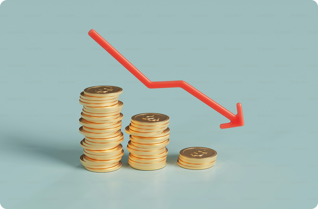 Coins Down Trend